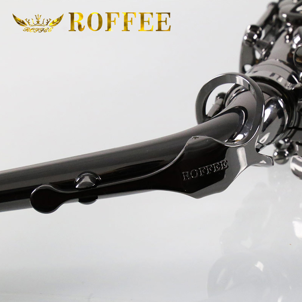 ROFFEE Original Import Professional Performance Level Alto Brass Black Nickel Gold Eb Tone Saxophone