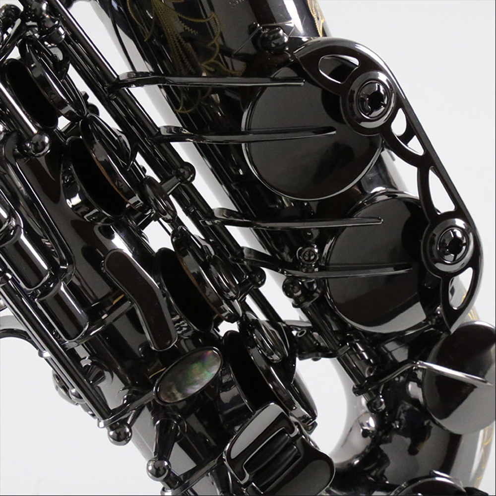 ROFFEE Original Import Professional Performance Level Alto Brass Black Nickel Gold Eb Tone Saxophone