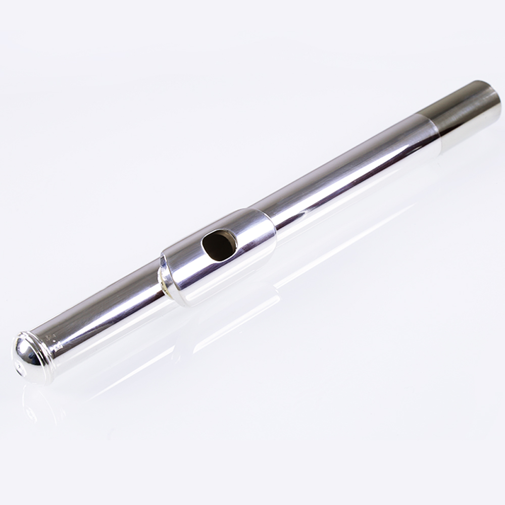 ROFFEE Cupronickel Body 17 Open Holes Inline Nickel Silver Mouthpiece Gold Plated Keys Silver Plated Flute