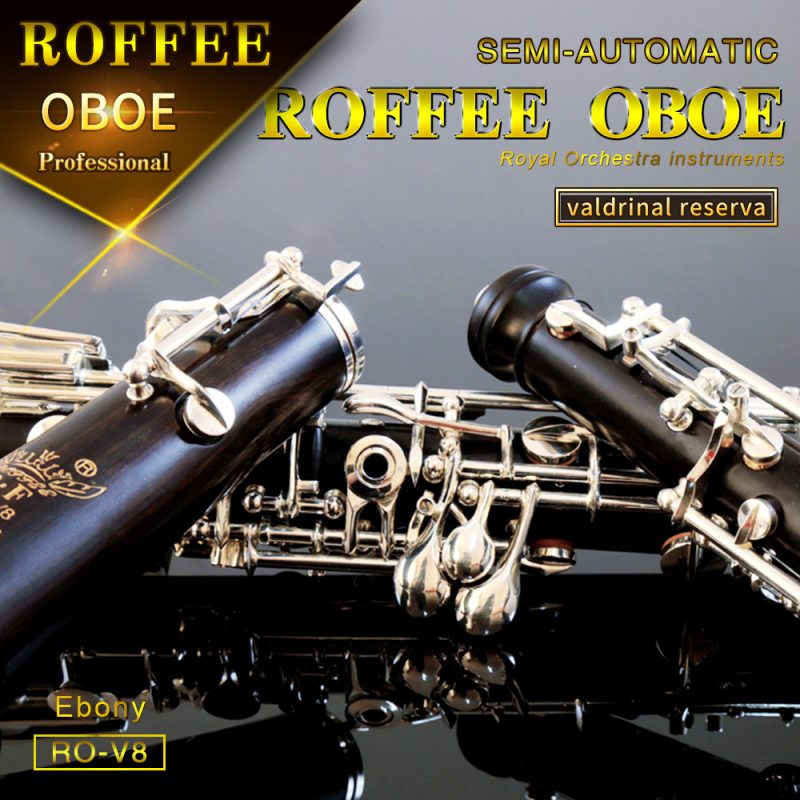 Roffee College-Level Ebony body Semi Automatic Silver Plated Oboe