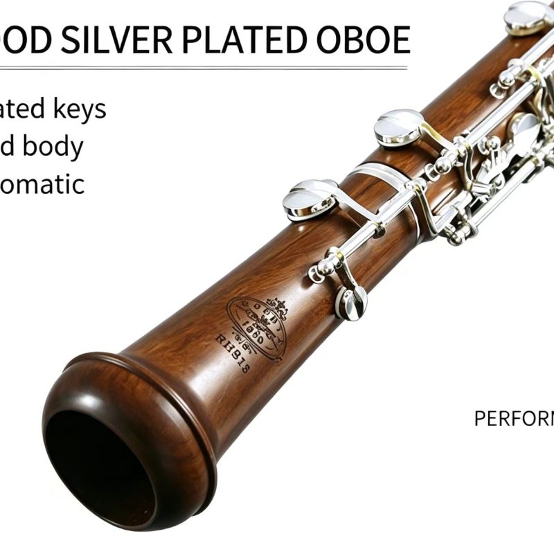 Rochix Beginner Level Redwood Body Silver Plated Semi Automatic Oboe（Out of stock）