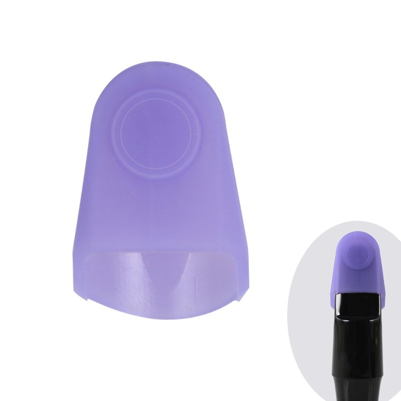 Silica Gel Mouthpiece Cap Cover Durable Mouthpiece Protector for Soprano Saxophone Sax Mouthpiece Protective Cap Small Size(Purple)