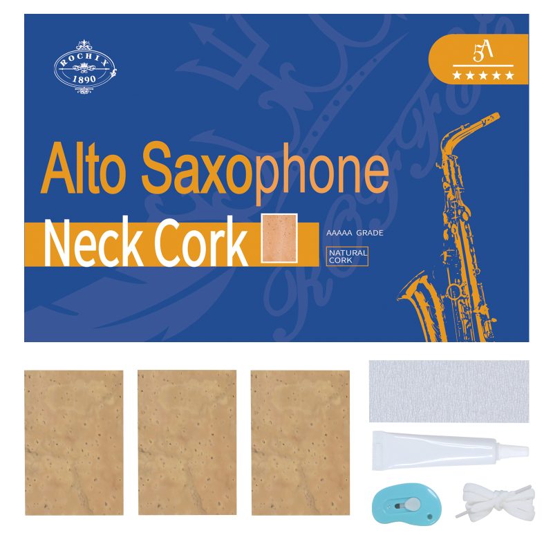 Alto Saxophone Sax Joint Cork Replacement Kit, Saxophone Cork, Glue, Knife, Taping and Sandpaper
