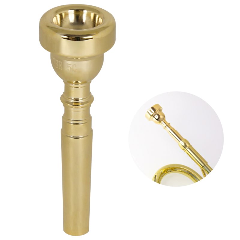 Trumpet Mouthpieces Gold Plated 5C Trumpet Mouthpieces Suitable for Beginners and Professionals Trumpet Instrument Accessories