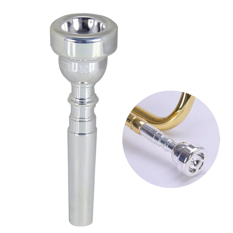 5C Trumpet Mouthpieces Silver Plated Trumpet Mouthpieces Trumpet Instrument Accessories Suitable for Beginners and Professional Players