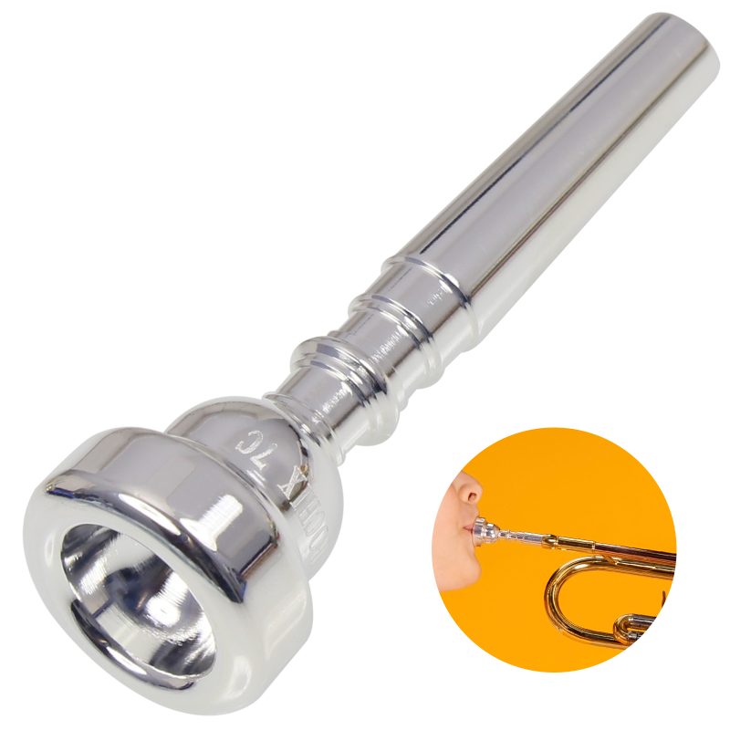 Silver Trumpet Mouthpiece 7C with Brass for Beginners and Children Trumpet Accessories