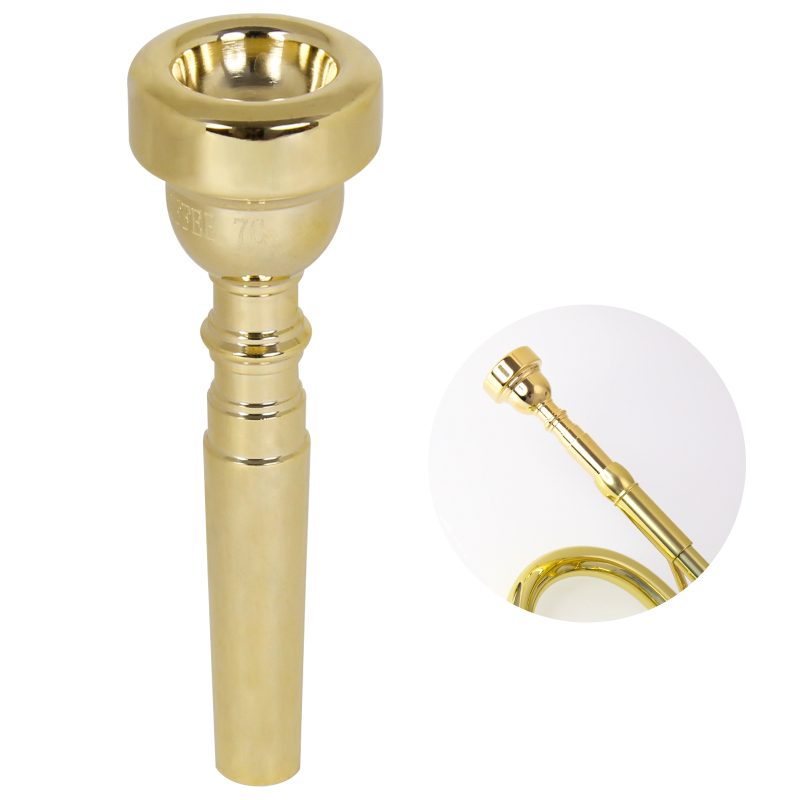 Trumpet Mouthpieces Gold Plated 7C Trumpet Mouthpieces Suitable for Beginners and Professionals Trumpet Instrument Accessories