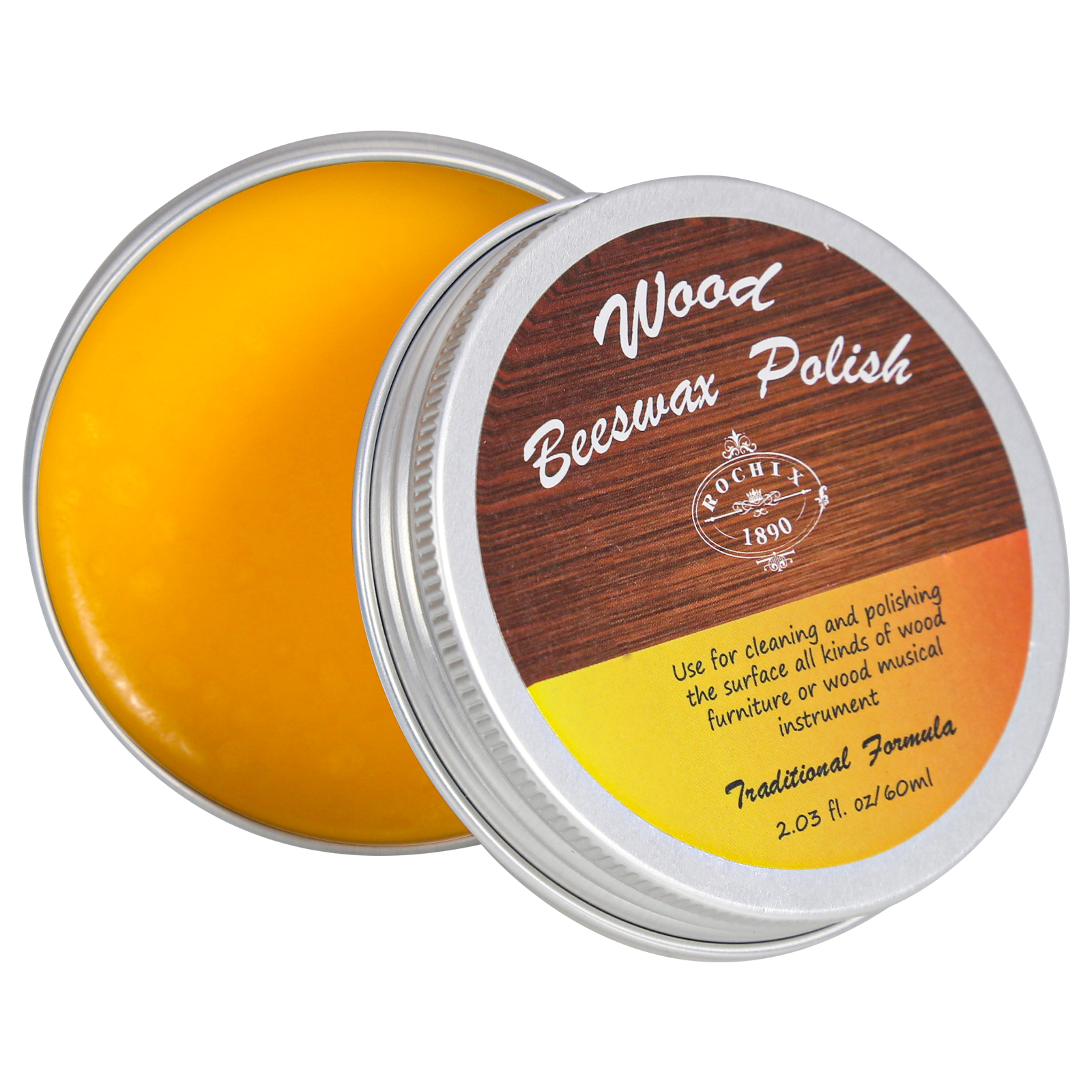 Wood Beeswax Polish Traditional Beeswax Polish for Wood Musical Instrument and Wood Furniture 2.03 fl.oz/60ml