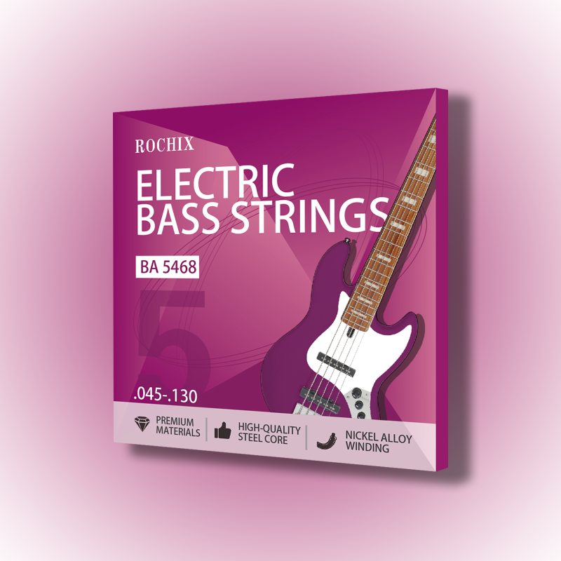 Professional 5-String Electric Bass Guitar Strings - BA 5468 Set | Steel Core with Nickel Alloy Winding | Premium Quality for Pro Players