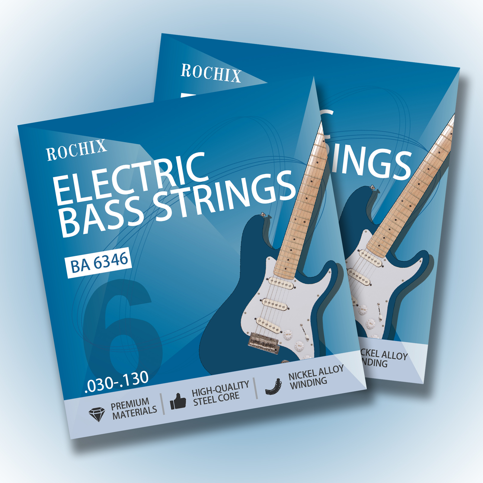 Professional Level 6-String Electric Bass Guitar Strings - BA 6346 Set | Steel Core with Nickel Alloy Winding | Premium Tone for Pros