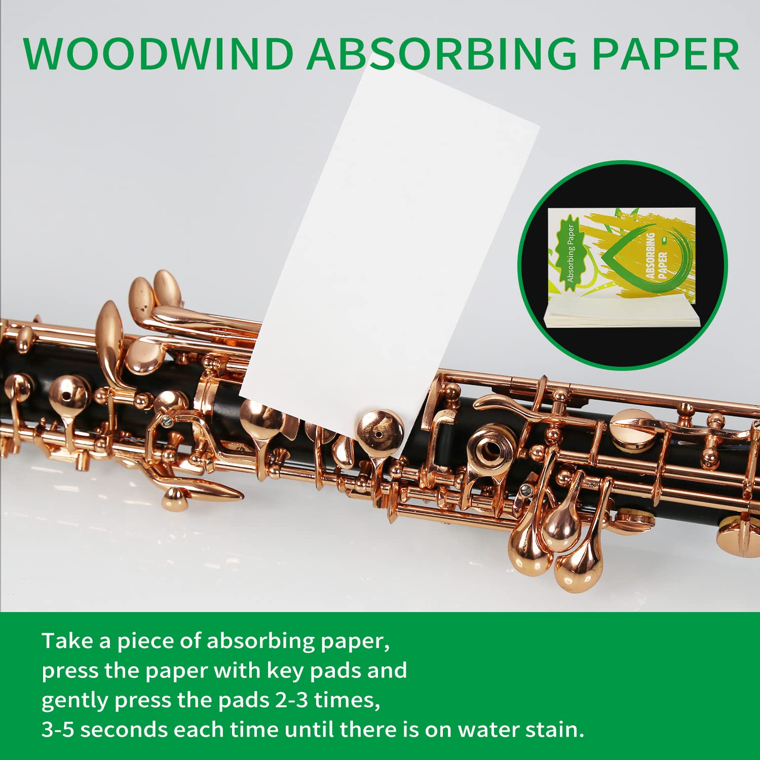 Oboe cleaning kit, oboe cleaning and care kit, oboe swab, key oil, cork grease, blotting paper, powder paper, thumb rest, cleaning cloth, care kit for woodwind instruments...