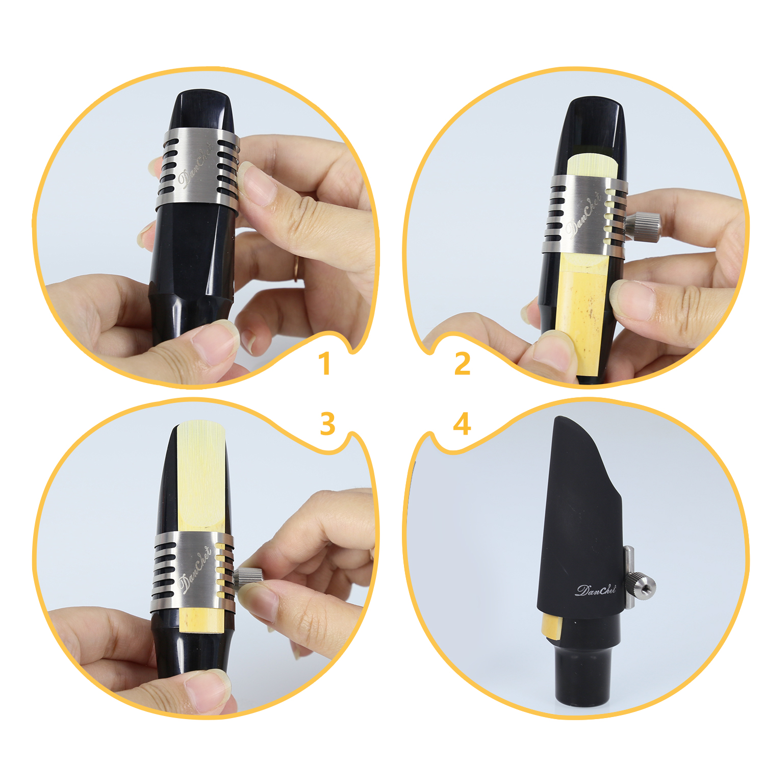 Stainless Steel Ligature for Soprano Saxophone- Soprano Saxophone Ligature with Adjustable Screws - Durable and Secure Ligature Retainer…