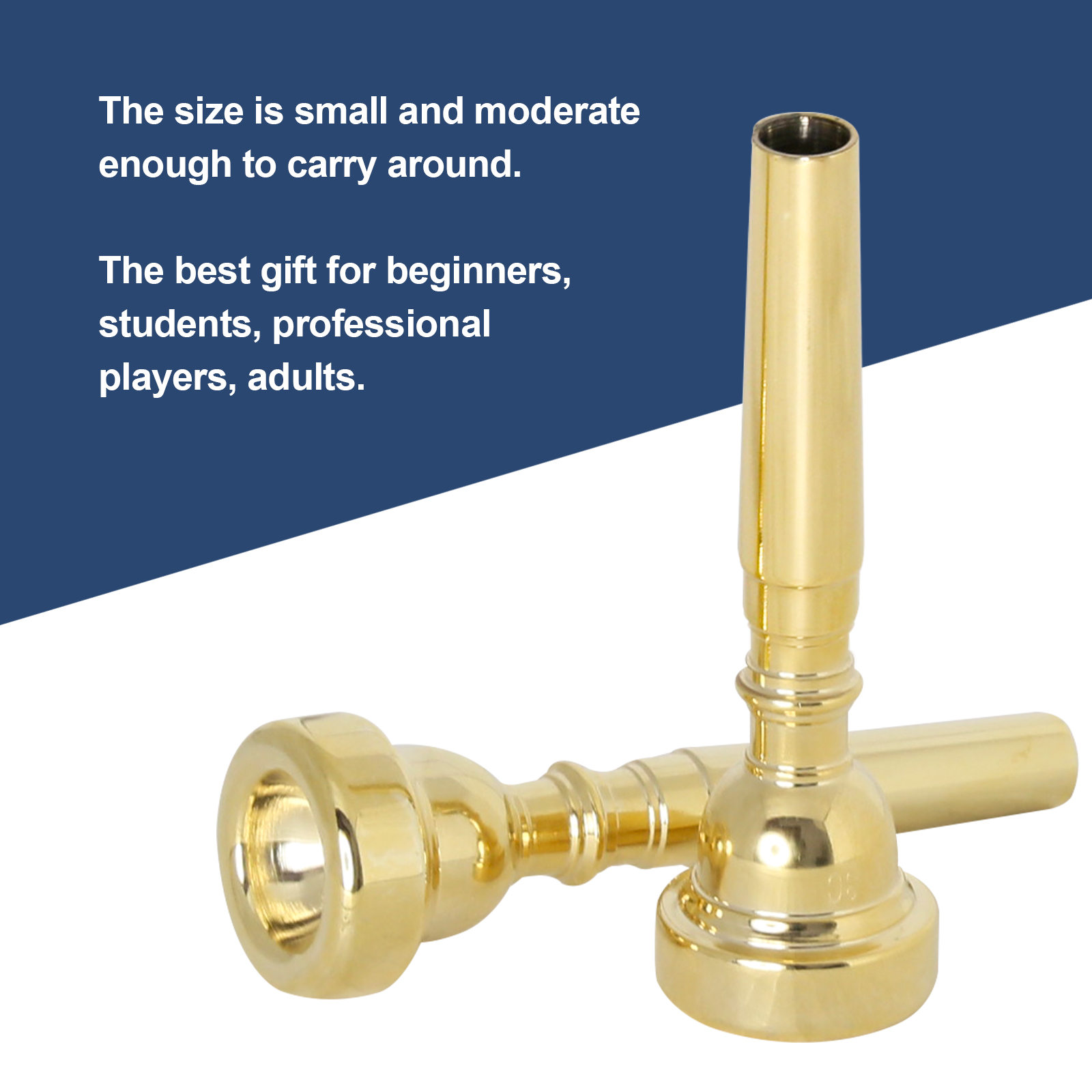 Gold Trumpet Mouthpiece 7C with Brass for Beginners and Children Trumpet Accessories