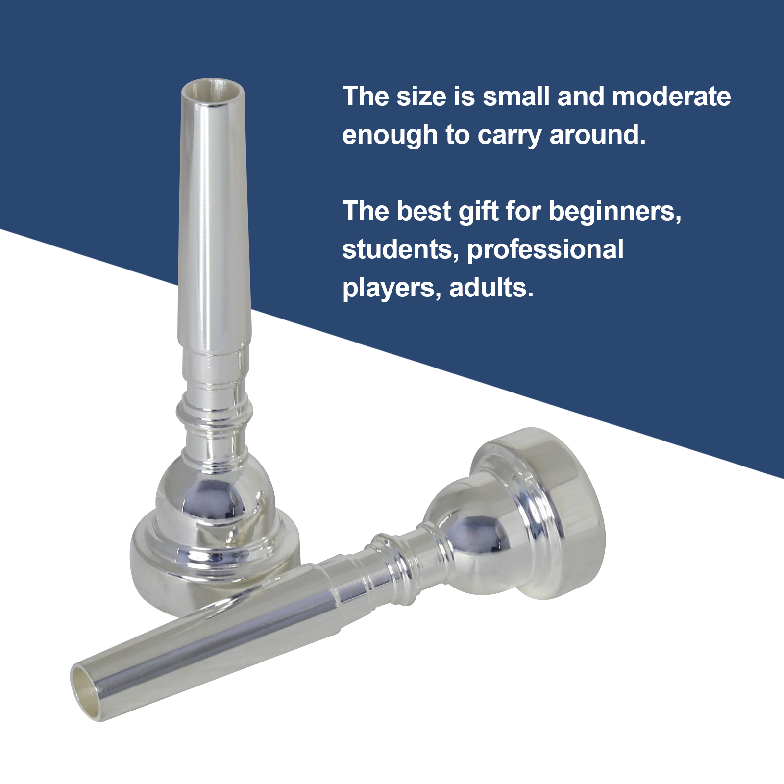 Silver Trumpet Mouthpiece 7C with Brass for Beginners and Children Trumpet Accessories