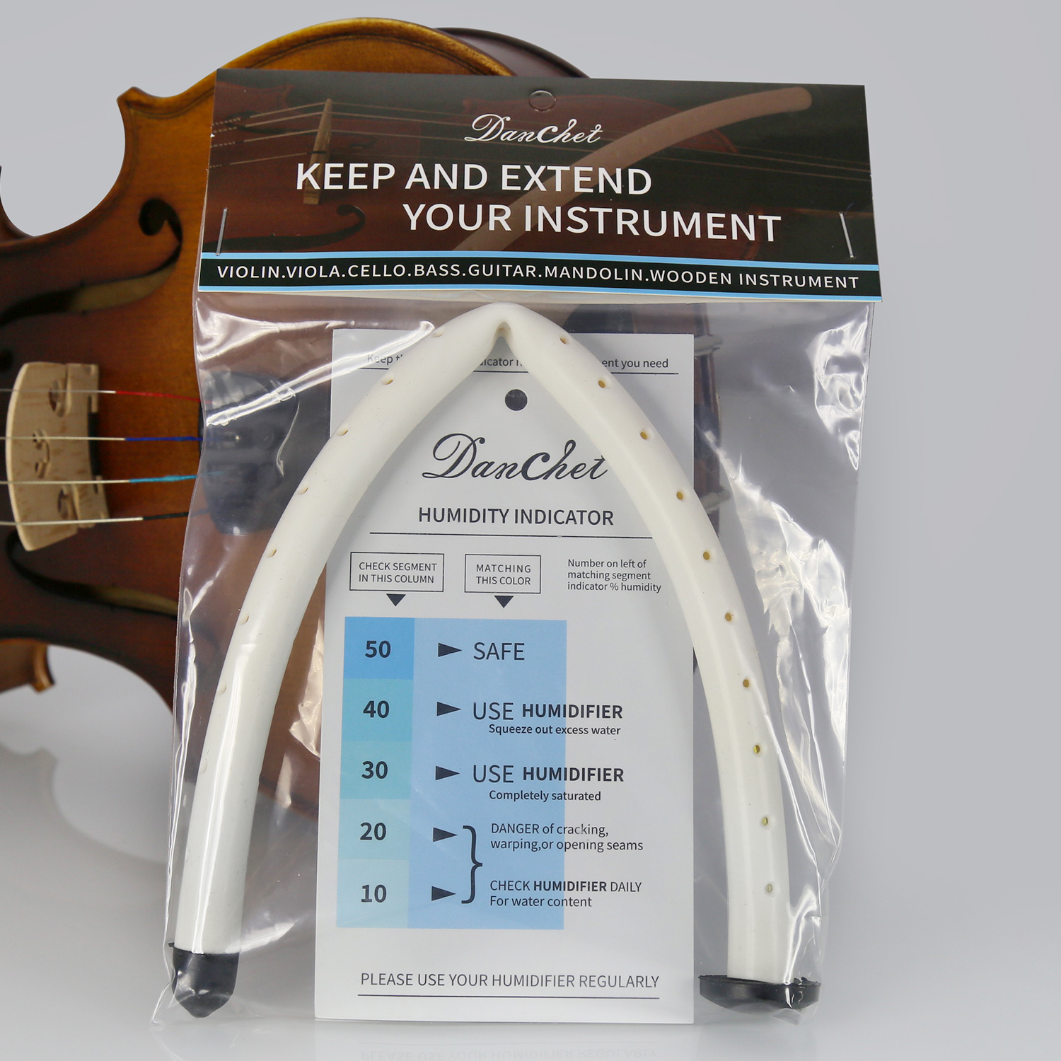 Cello Sound Hole Humidifier,F-Hole Humidifier Anti-Crack Panel Protective Moistening and Moisturizing Tool,Anti-Crack Tube Maintenance