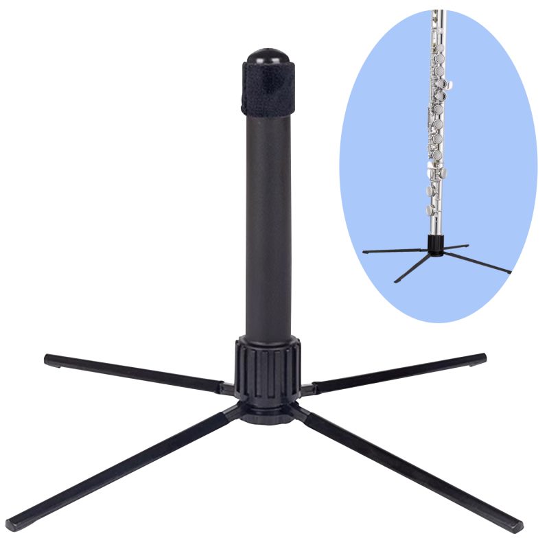 Portable Metal Foldable Flute Stand - Musical Instrument Accessory