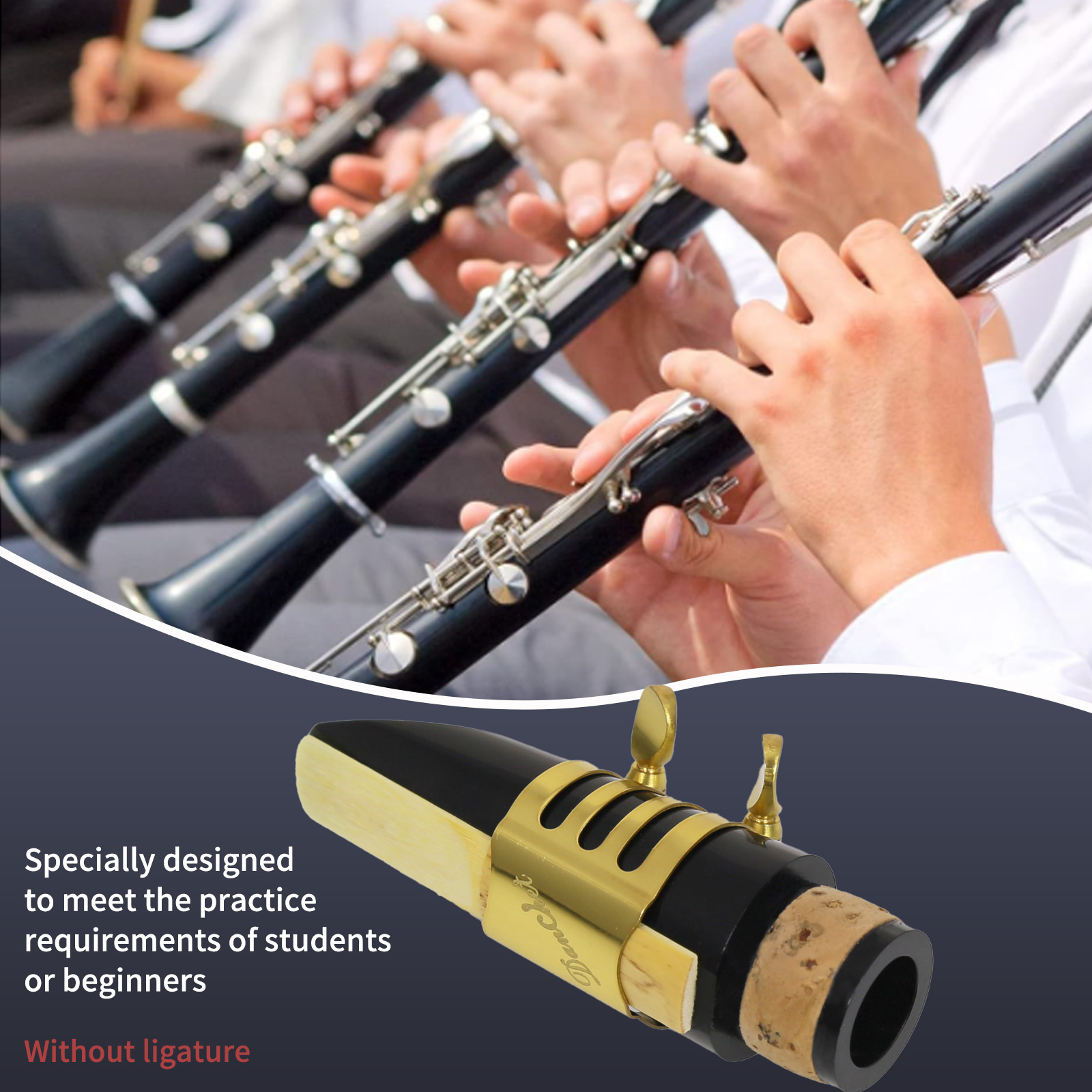 Beginner Clarinet Mouthpiece ABS 1.17mm for Bb or A Clarinet,Standard Series