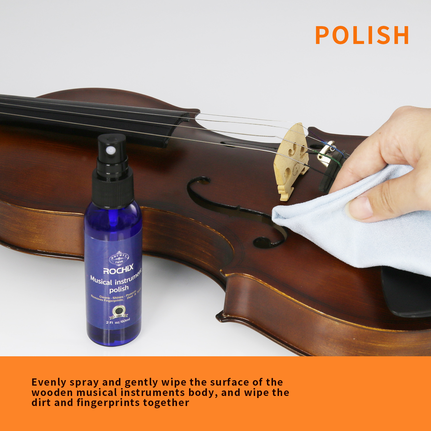 All-in-One Violin Care Cleaning & Maintenance Kit: Beeswax, Liquid Rosin, Rosin Remover, String Oil, Polish, Humidifier, String Brush, Cleaning Cloth & Case – Keep Your Instrument in Optimal Condition