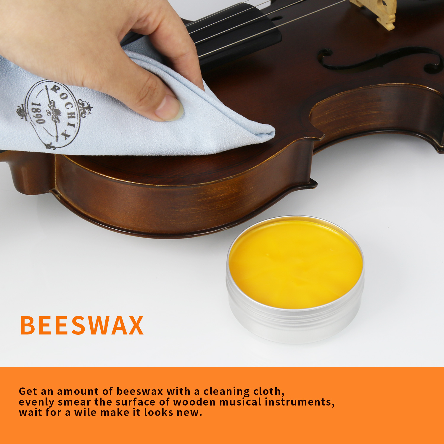 All-in-One Violin Care Cleaning & Maintenance Kit: Beeswax, Liquid Rosin, Rosin Remover, String Oil, Polish, Humidifier, String Brush, Cleaning Cloth & Case – Keep Your Instrument in Optimal Condition