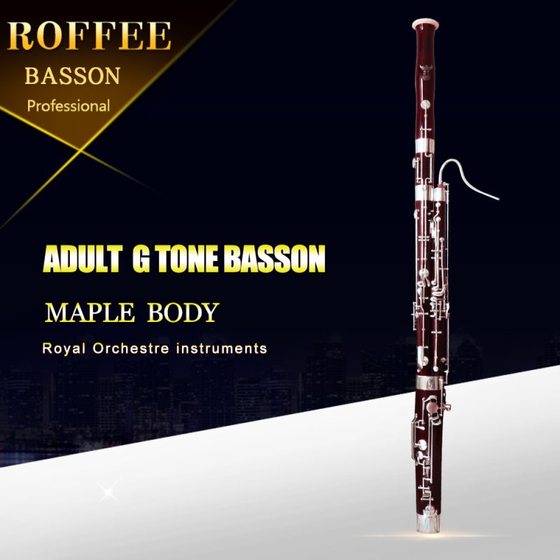 ROFFEE Professional Performance Level Adult C Tone Maple Silver Plated Five Parts Bassoon