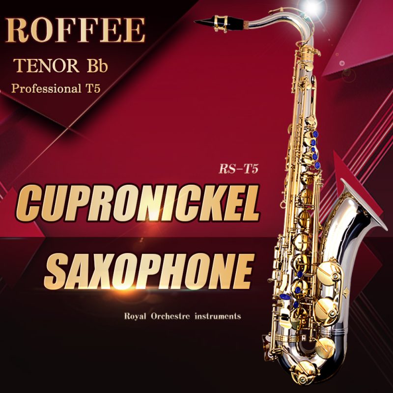 ROFFEE Professional Performance Level Tenor Cupronickel Bb Tone Saxophone