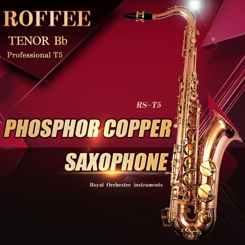 ROFFEE Professional Performance Level Tenor Phosphor Copper Bb Tone  Saxophone