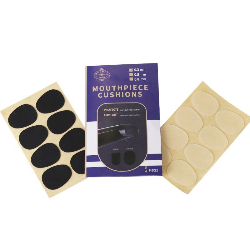 Alto/Tenor Saxophone Sax Mouthpiece Cushions Patches Pads,0.5mm Black & White (16 pcs)