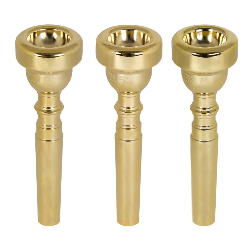 3C 5C 7C Trumpet Mouthpiece Instrument Mouthpieces, Gold-plated Trumpet Mouthpiece Replacement - For Beginners & Professionals, Trumpet Instrument Accessories
