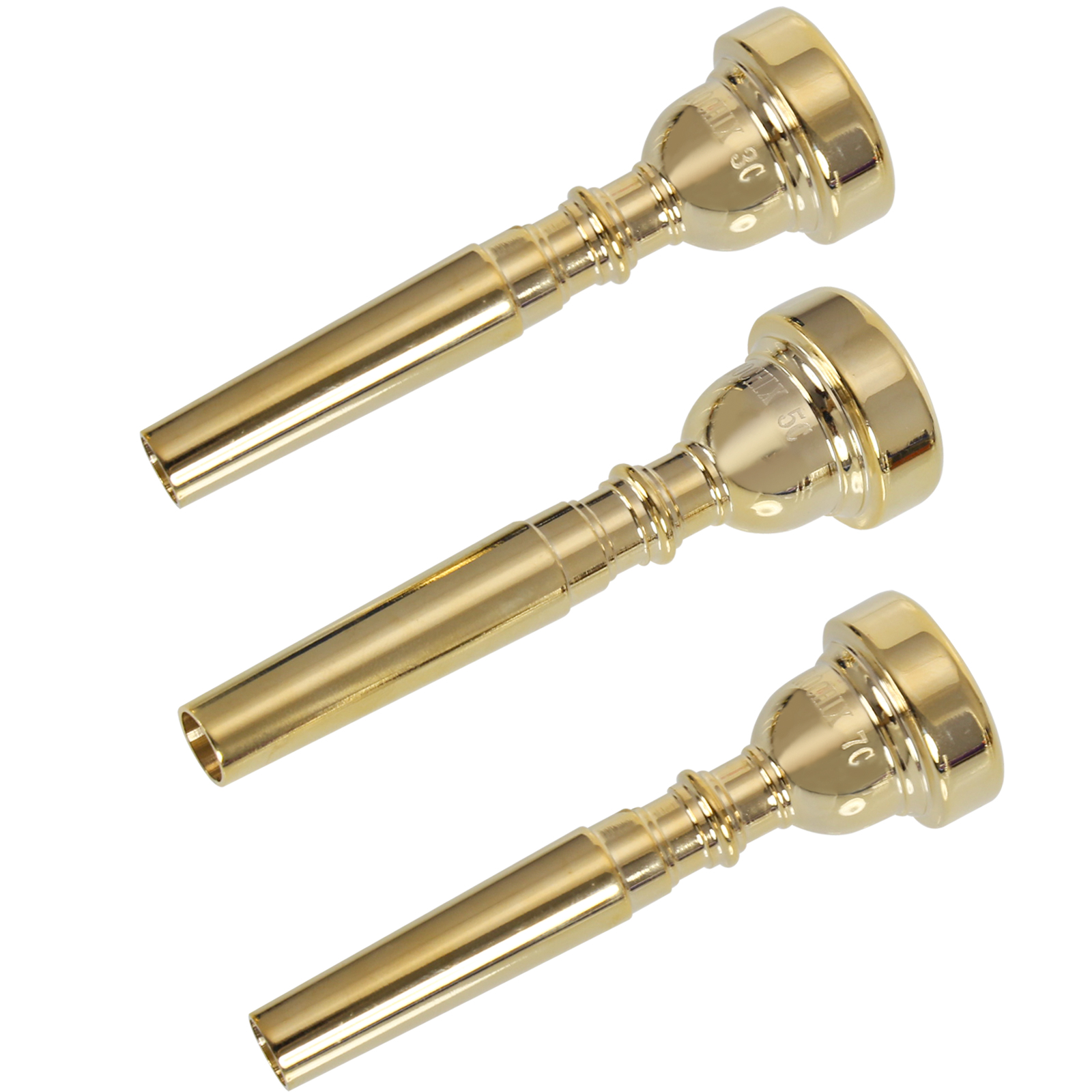 Silver Trumpet Mouthpiece 7C 5C 3C Trumpet Mouthpiece Set with Brass for Beginners and Professional Players 3Pack Trumpet Accessories