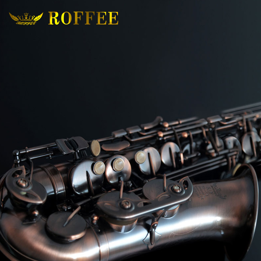 ROFFEE Professional Performance Level Alto Antique Copper Eb Tone Saxophone