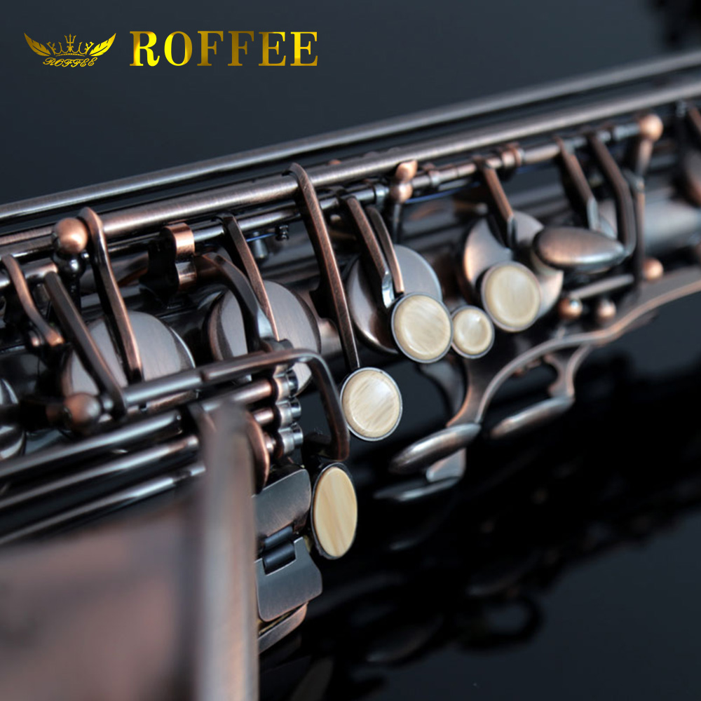 ROFFEE Professional Performance Level Alto Antique Copper Eb Tone Saxophone
