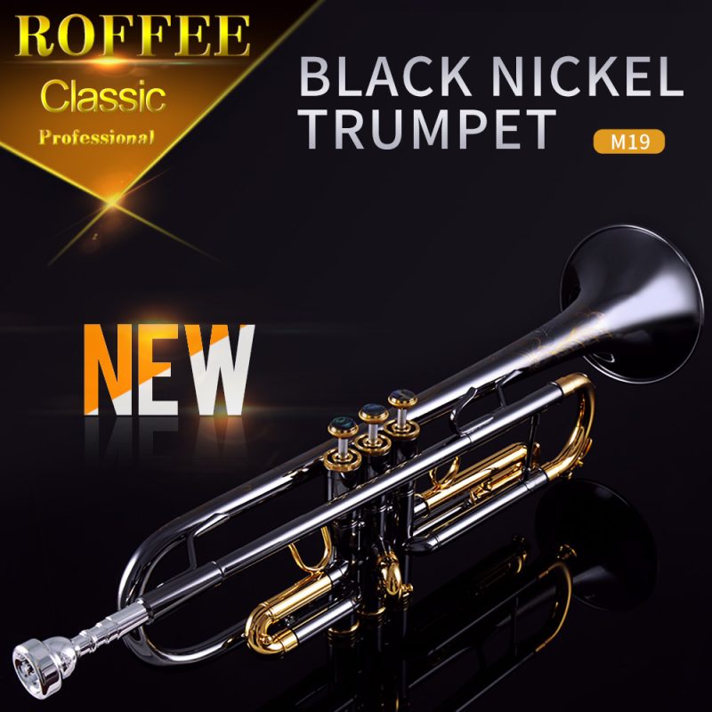 ROFFEE M19 Original Import Professional Performance Level Red Copper Body Nickel Plated Bb Tone Trumpet