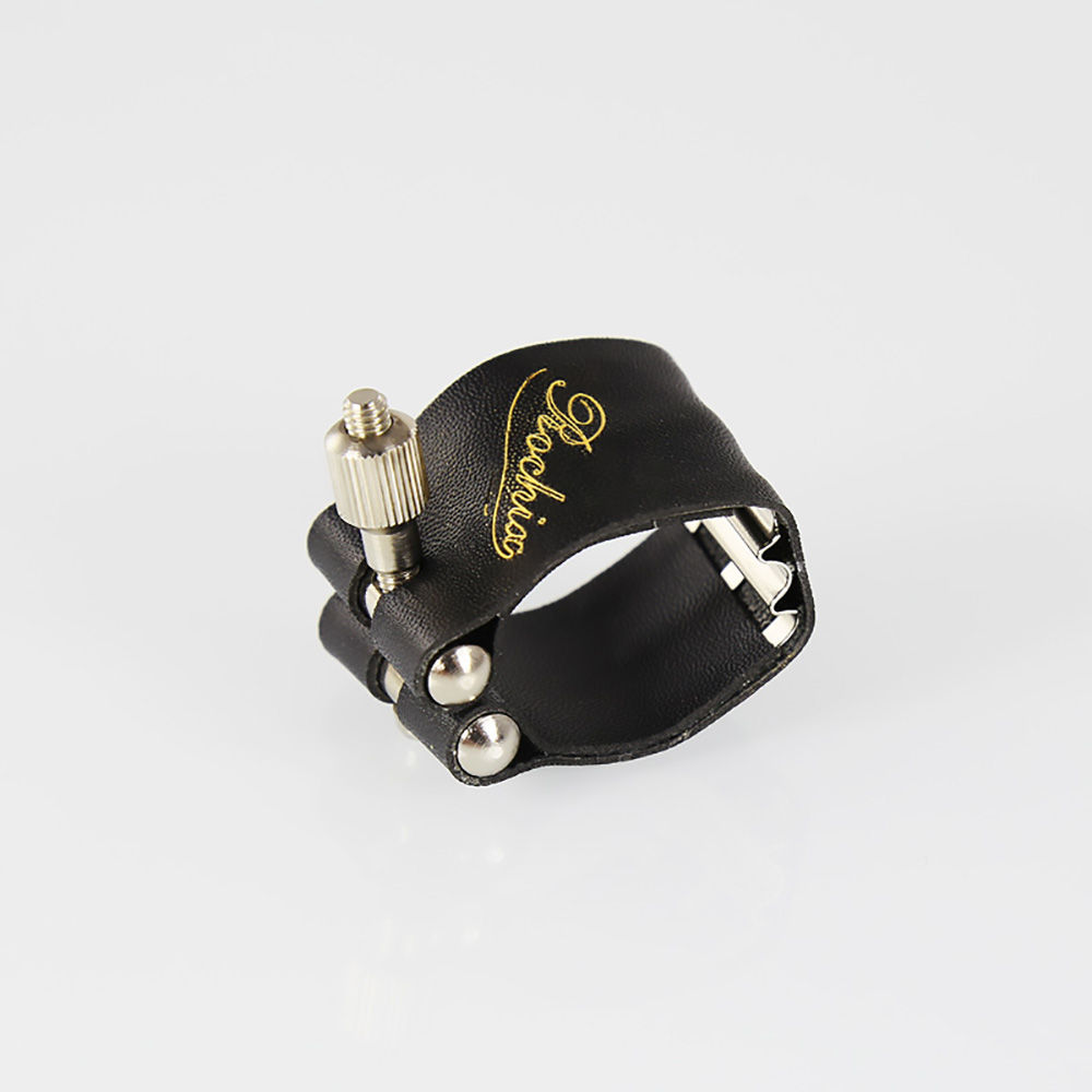 Rochix Leather Ligature with Copper Sheet and Plastic Cap for Alto Saxophone Sax