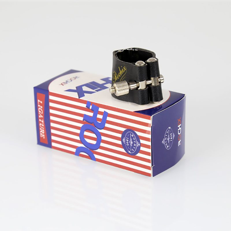 Rochix Leather Ligature with Copper Sheet and Plastic Cap for Alto Saxophone Sax