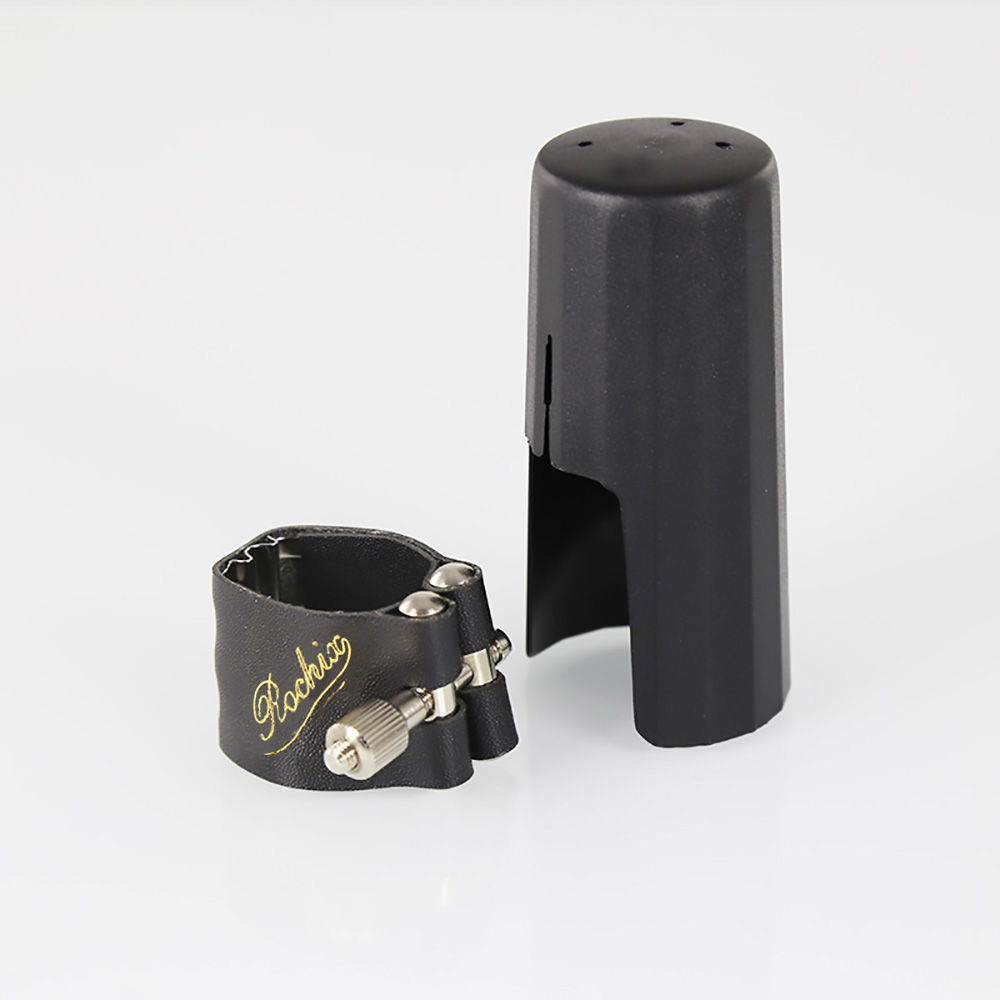 Rochix Leather Ligature with Copper Sheet and Plastic Cap for Alto Saxophone Sax