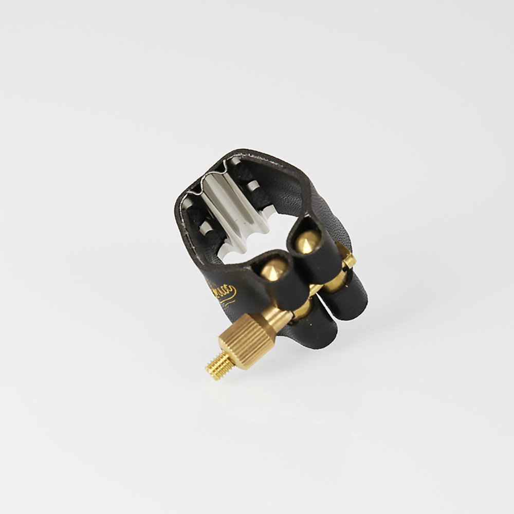 Rochix Leather Ligature with Copper Sheet and Plastic Cap for Soprano Saxophone Sax