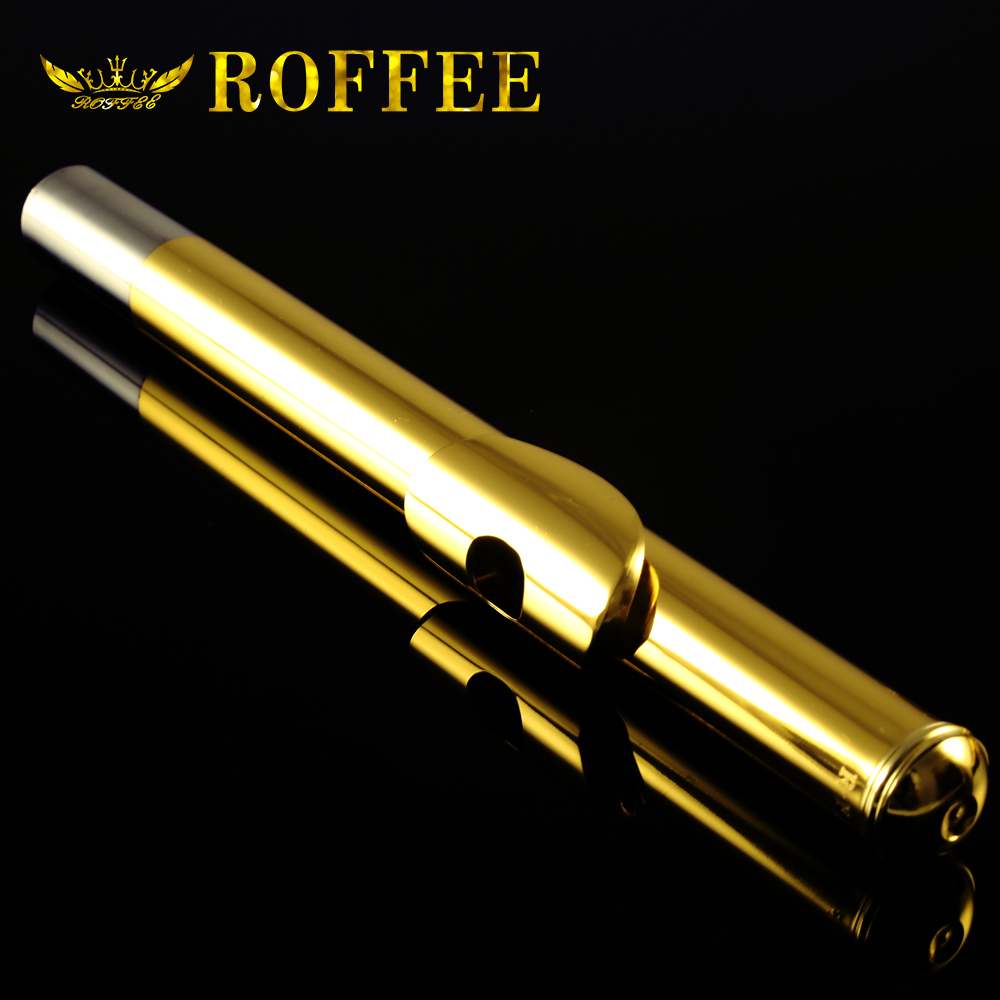 ROFFEE Professional Performance Level Nickel Silver Body 18K Gold Plated 17 Open Holes Flute
