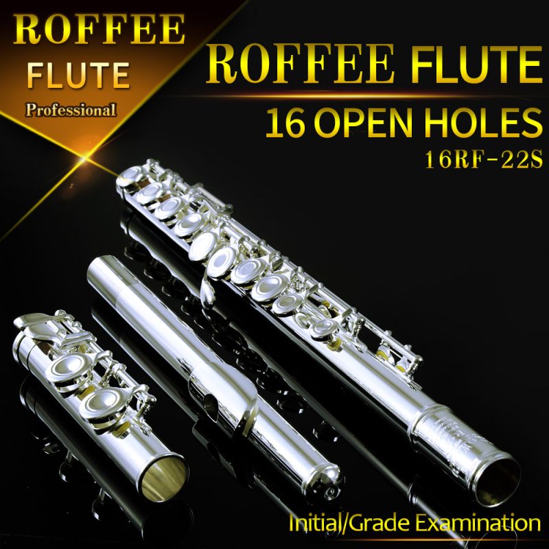 ROFFEE Cupronickel Body Silver Plated 16 Open Holes Flute