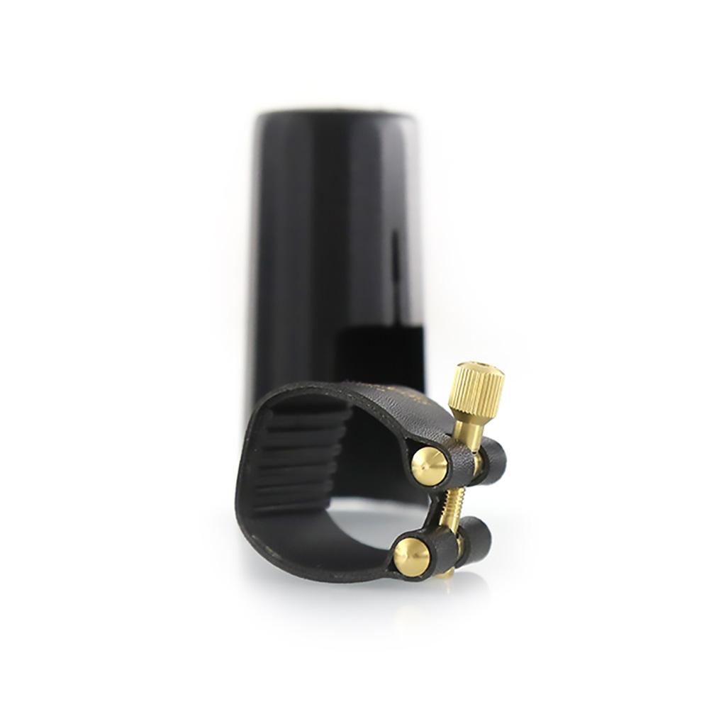 Rochix Leather Ligature and Plastic Cap for Alto Saxophone Sax