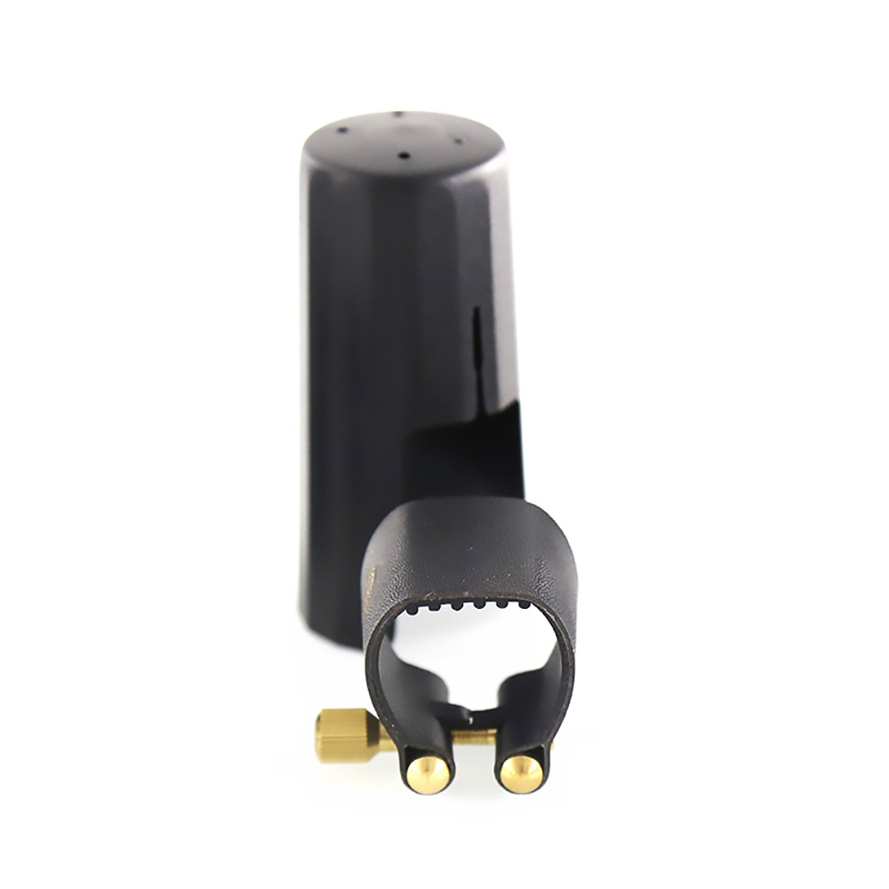 Rochix Leather Ligature and Plastic Cap for Alto Saxophone Sax