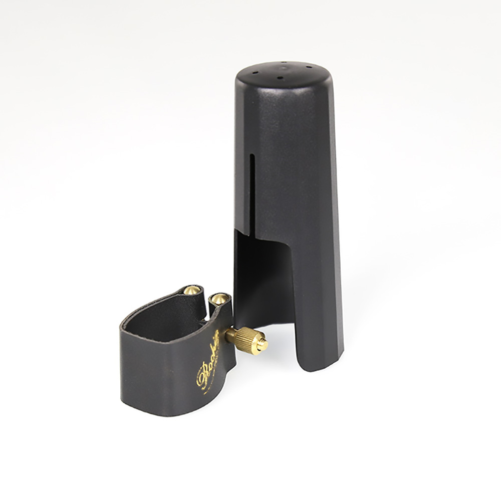 Rochix Leather Ligature and Plastic Cap for Soprano Saxophone Sax