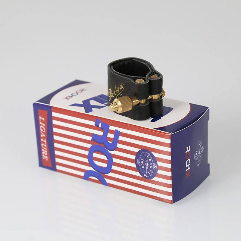 Rochix Genuine Leather Ligature and Plastic Cap for Soprano Saxophone Sax