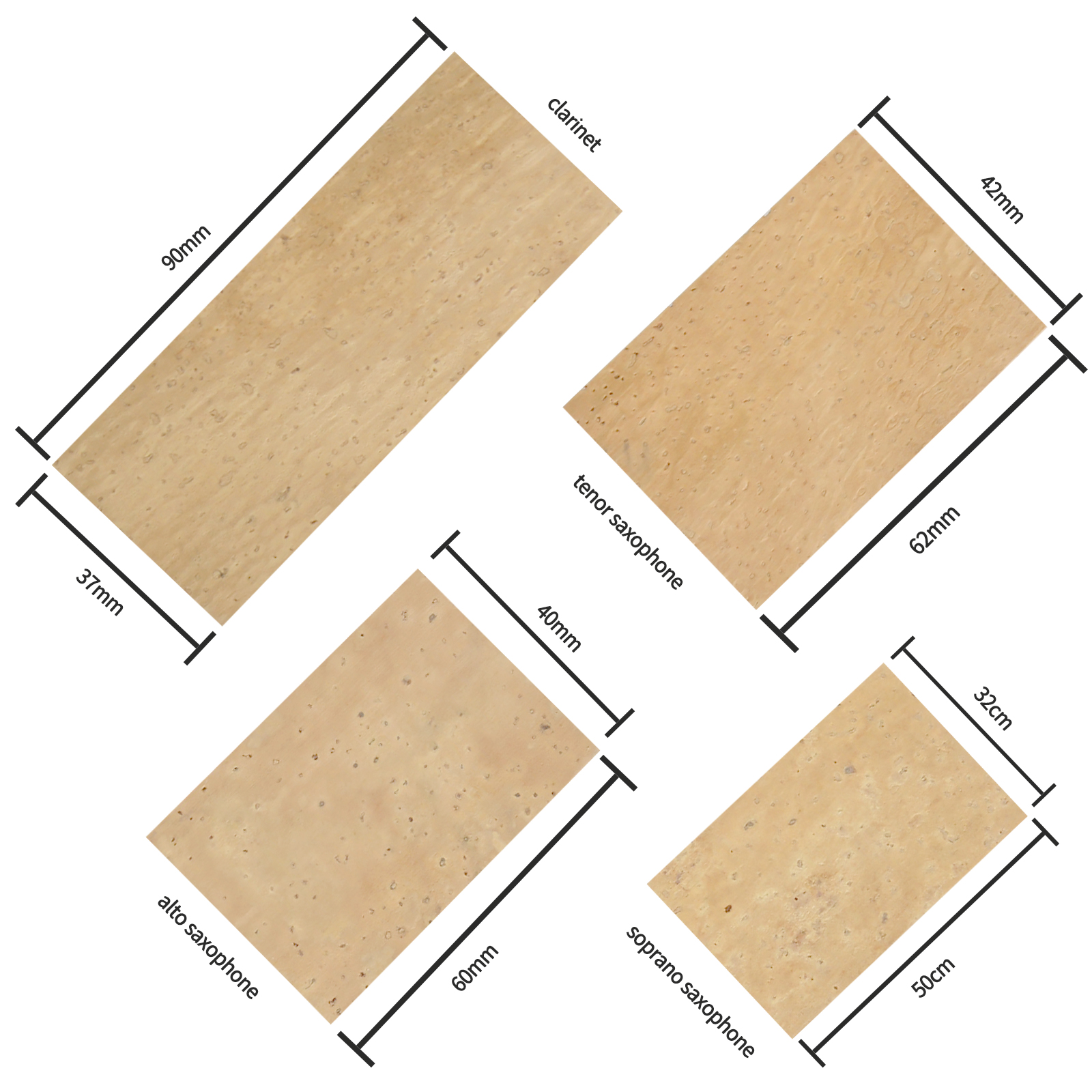 Soprano Saxophone Sax Joint Cork Replacement Kit, Saxophone Cork, Glue, Knife, Taping and Sandpaper