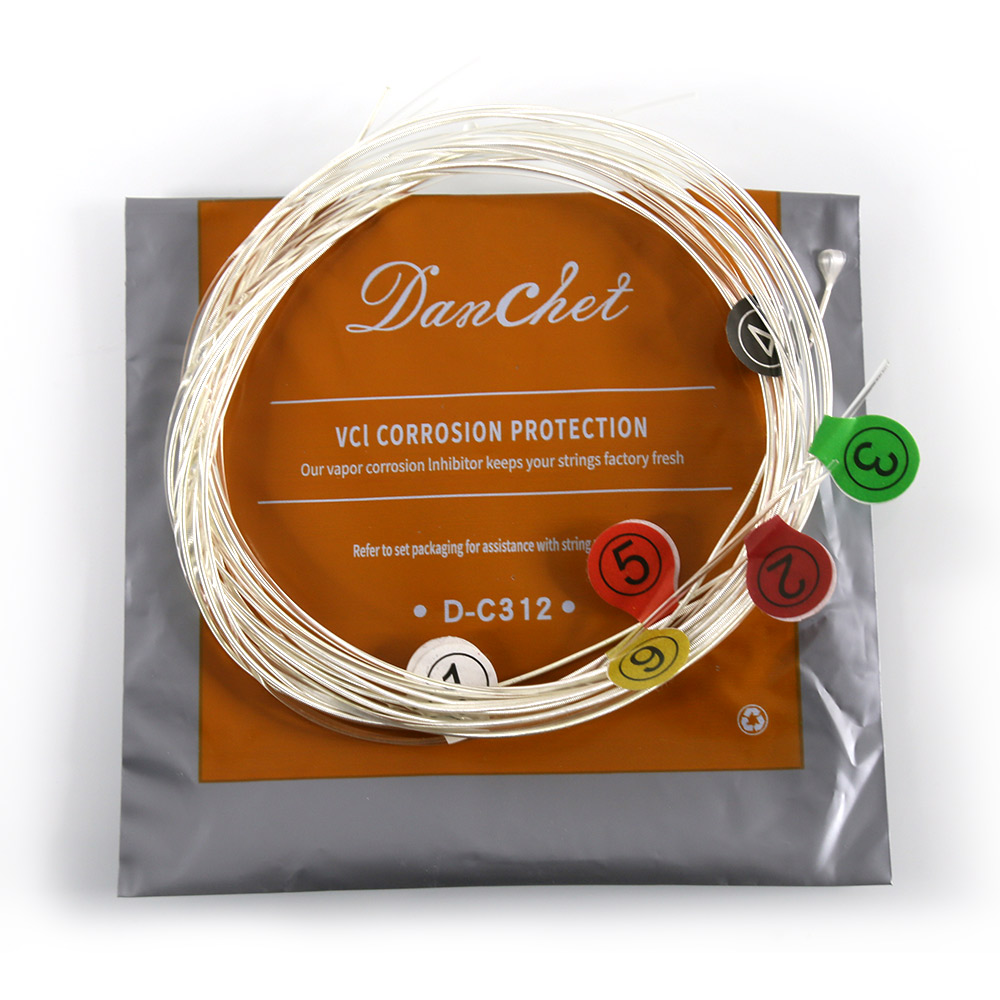 C312 Nylon Silver Plated Copper Classical Guitar Strings,Normal Tension(1 Set)
