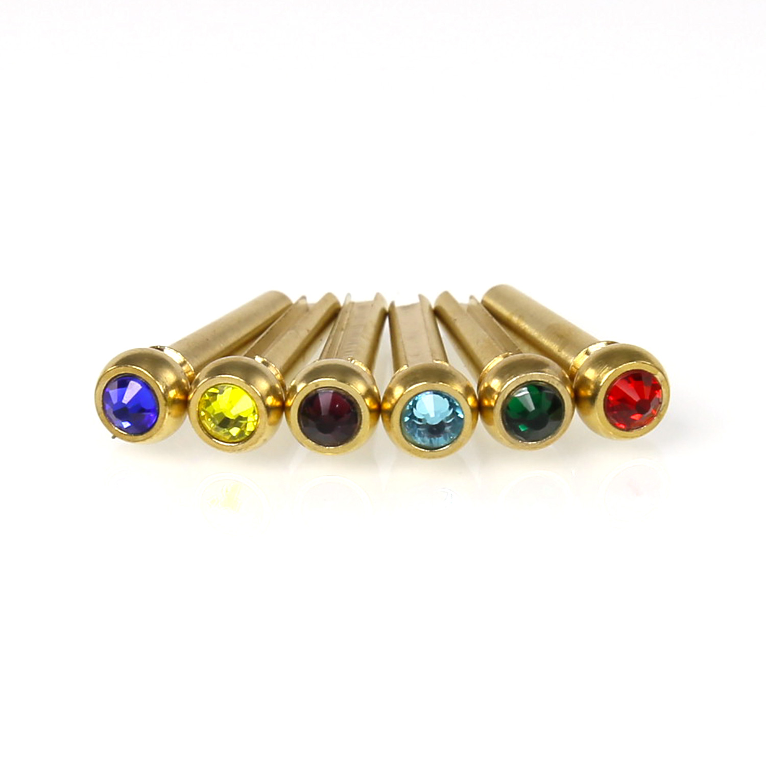 6 pcs Brass Guitar Bridge Pins for Acoustic Guitar - Durable and Stylish Replacement Pins