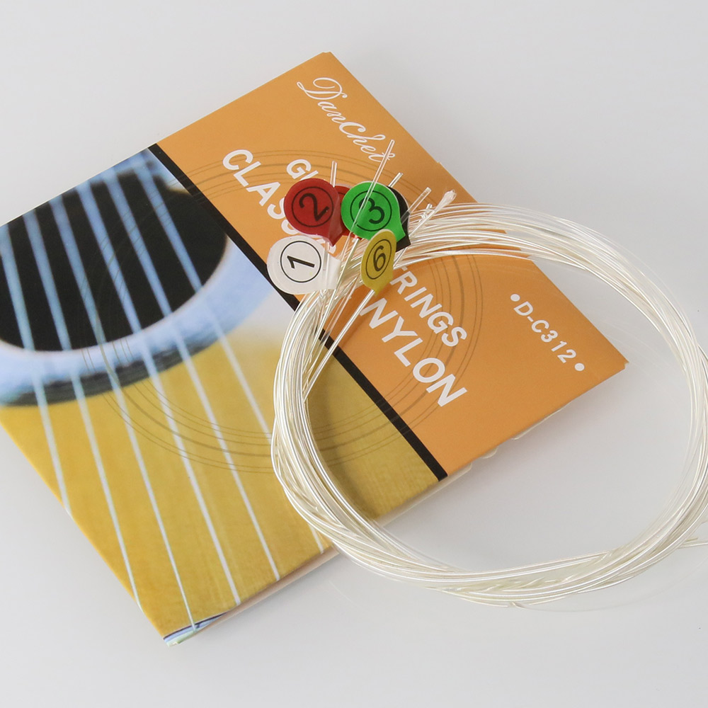 C312 Nylon Silver Plated Copper Classical Guitar Strings,Normal Tension(1 Set)