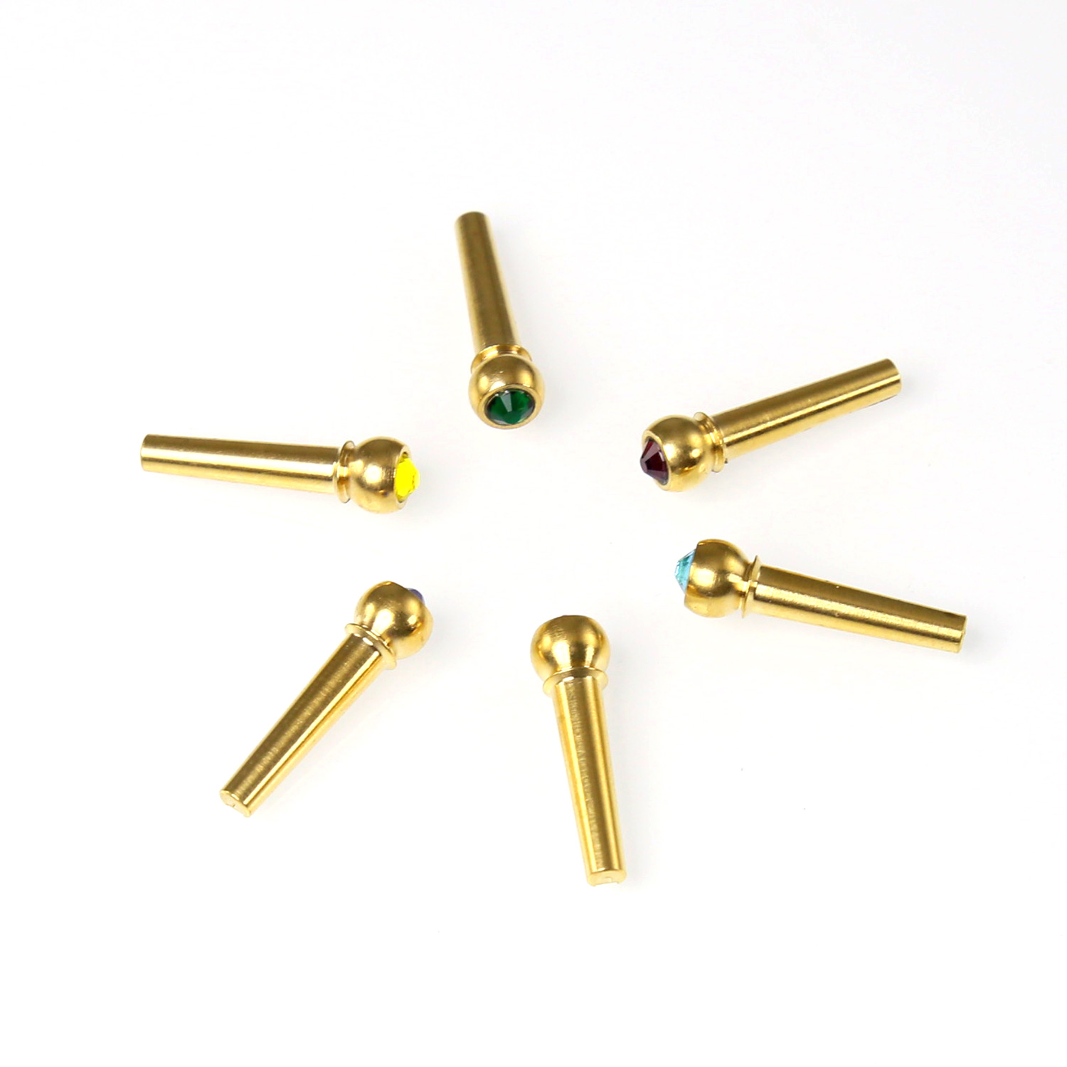 6 pcs Brass Guitar Bridge Pins for Acoustic Guitar - Durable and Stylish Replacement Pins