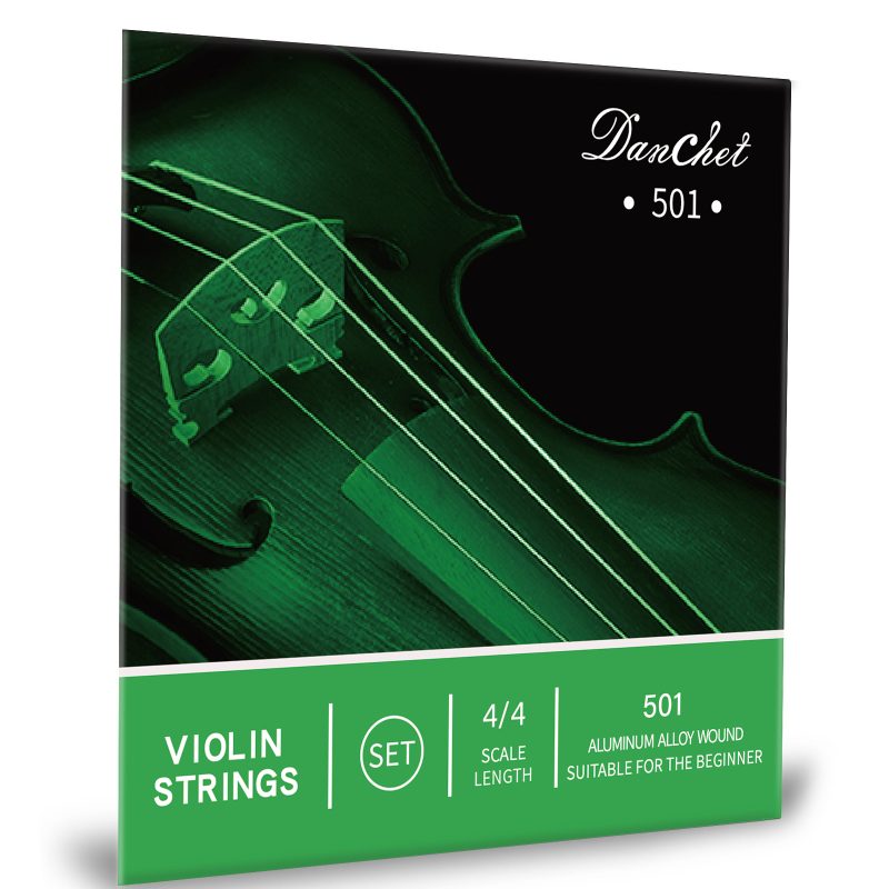 Danchet Violin Strings 4/4 Full Set Beginner Level, Ball End, Aluminum Alloy Wound 501…