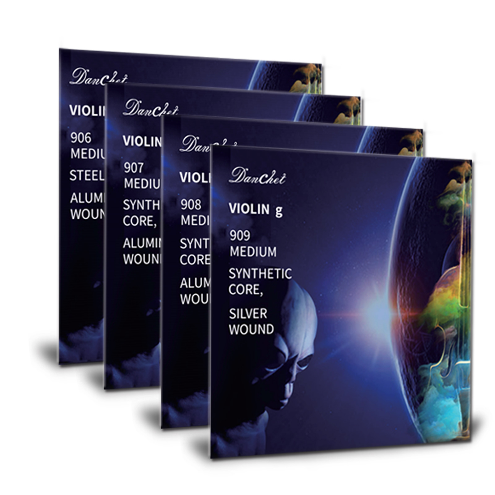 Violin Strings 4/4 Full Set Professional Performance Grade, Ball End, Nylon Wound 901 (Includes E, A, D, G Strings)…