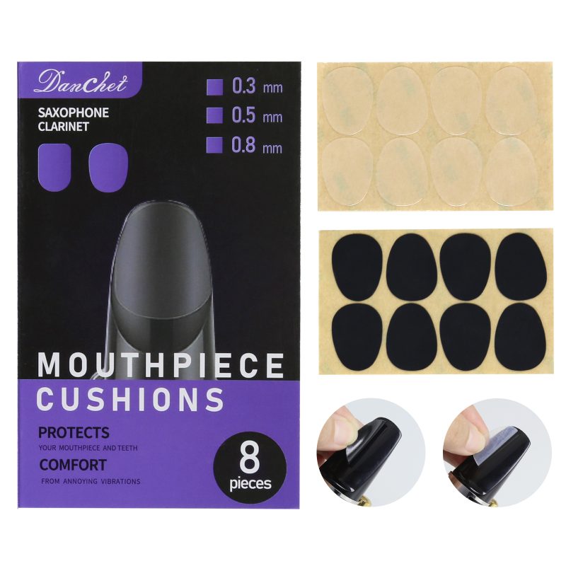 16 pcs Tenor/Alto Saxophone Mouthpiece Pads,0.3 mm Silicone Pads Avoid Scratching the Mouthpiece.